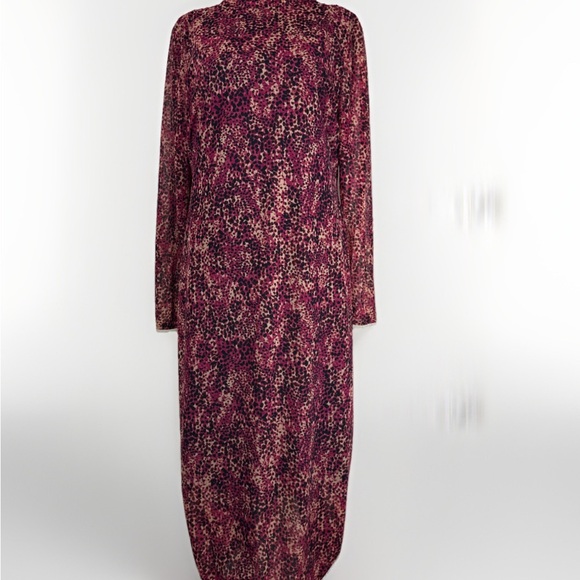 Bar III Dresses & Skirts - Bar III Dress Women XXL Animal Print Maxi Long High Neck Lined Rayon Casual